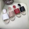 Women Leather Espadrille Stripes Flat Sandal Fashion Non-slip Slipper Two Tone Canvas Sandals Sum... | DHGate