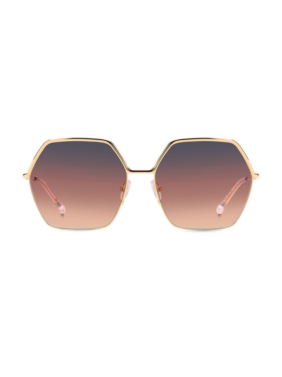 59MM Geometric Sunglasses | Saks Fifth Avenue