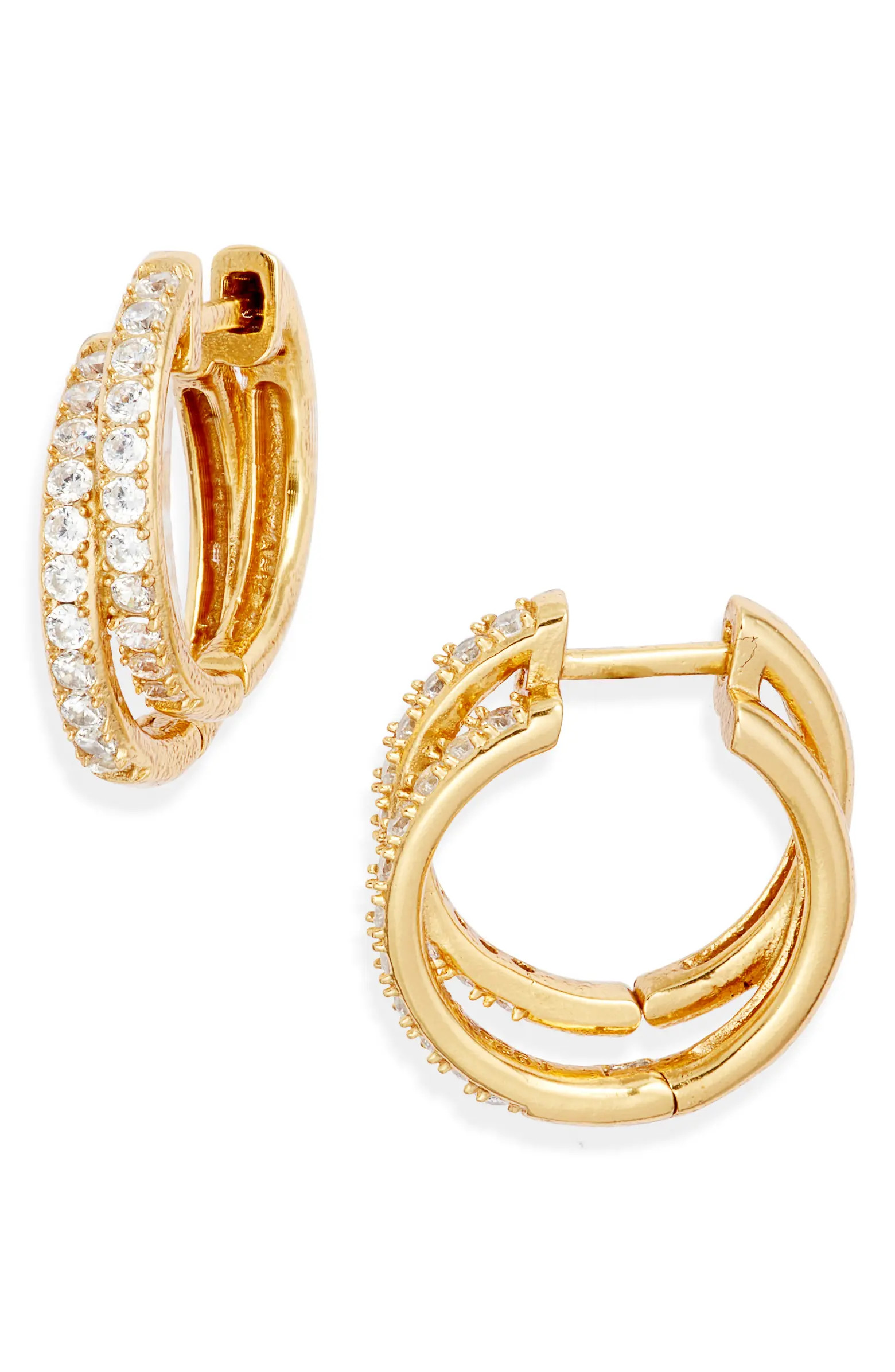 Cubic Zirconia Double Hoop Earrings | Nordstrom