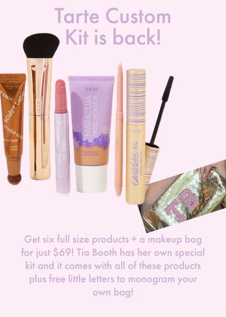 Get six full size products + a makeup bag for just $69! Tia Booth has her own special kit and it comes with all of these products plus free little letters to monogram your own bag!

#LTKFindsUnder100 #LTKBeauty #LTKGiftGuide