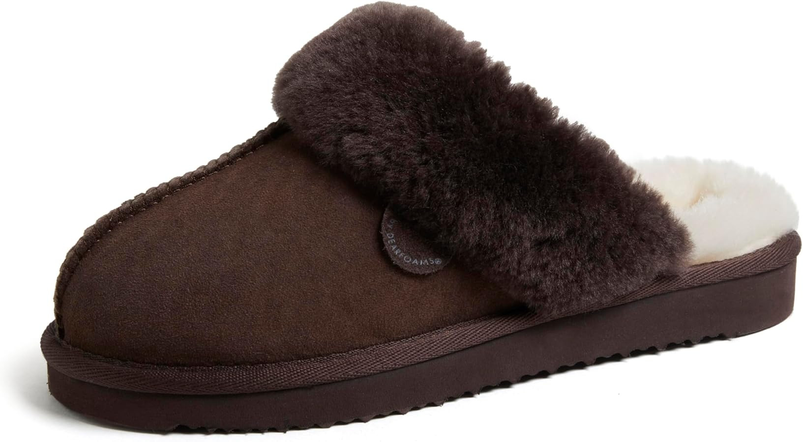 Fireside by Dearfoams Women's Fireside Sydney Shearling Fur Indoor/Outdoor Scuff Slipper With Wid... | Amazon (US)