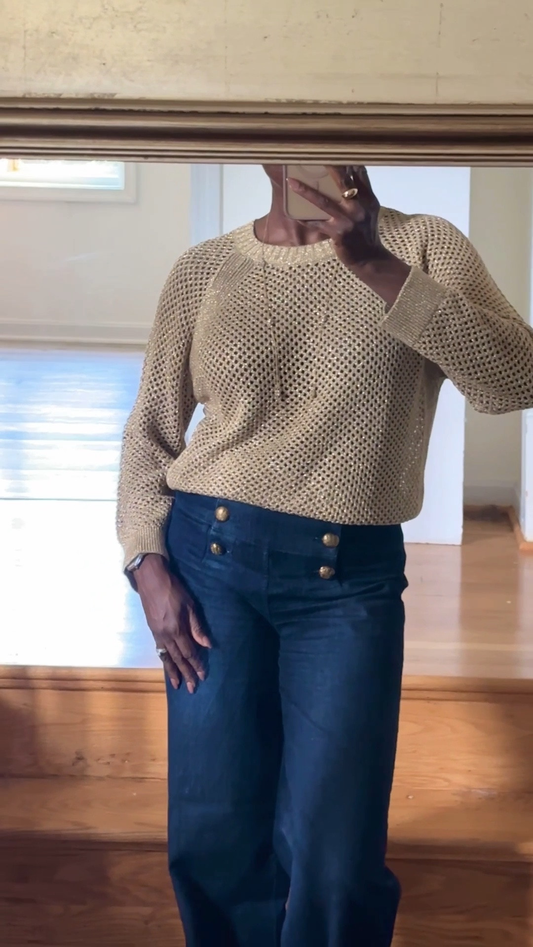 A very beautiful metallic mesh sweater! Classic yet chic and elegant!

#LTKmomlife #LTKMidsize #LTKOver40