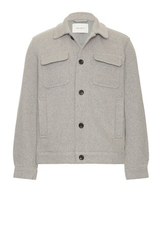 Les Deux Nash Twill Wool Jacket in Grey Melange from Revolve.com | Revolve Clothing (Global)