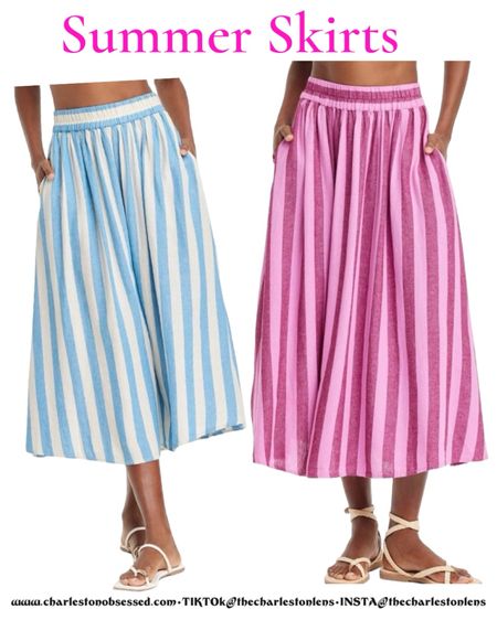 Colorful stripe summer skirts for beach or pool or vacation. 

#LTKStyleTip #LTKFindsUnder50 #LTKTravel