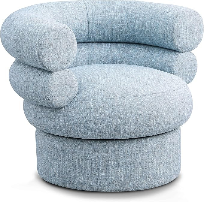 Meridian Furniture 570LtBlu Valentina Collection Modern | Contemporary Swivel Accent Chair with R... | Amazon (US)