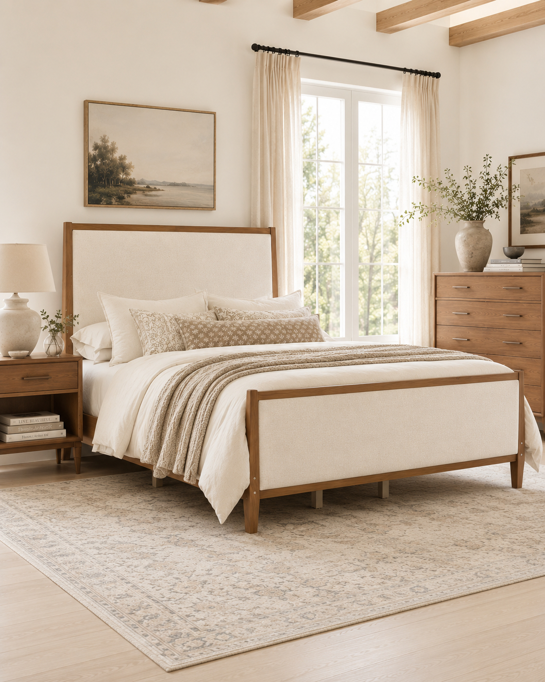 An affordable king bed frame that looks high-end! This upholstered king size bed is currently 20% off and brings the perfect mix of comfort, style, and luxury to any bedroom. ✨ 

 #LTKSeasonal #LTKHome #LTKSaleAlert