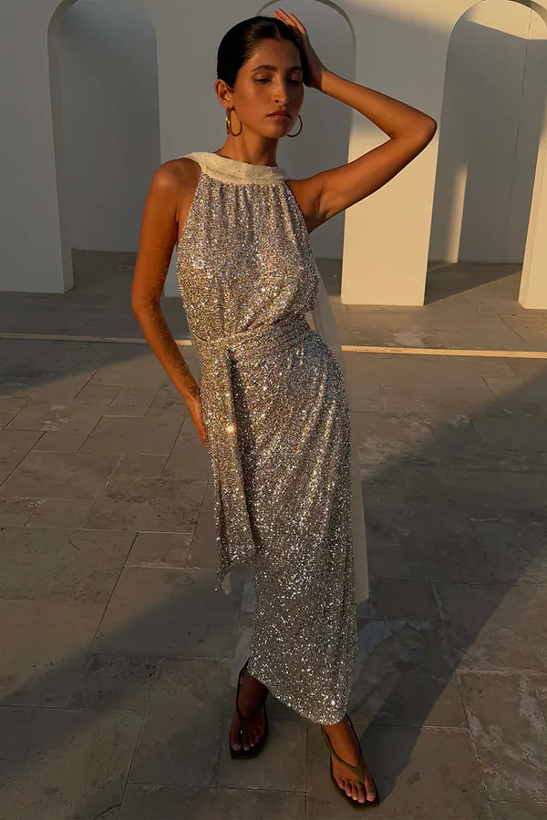 Sequin Maxi Wrap Jaspre Skirt | Never Fully Dressed US