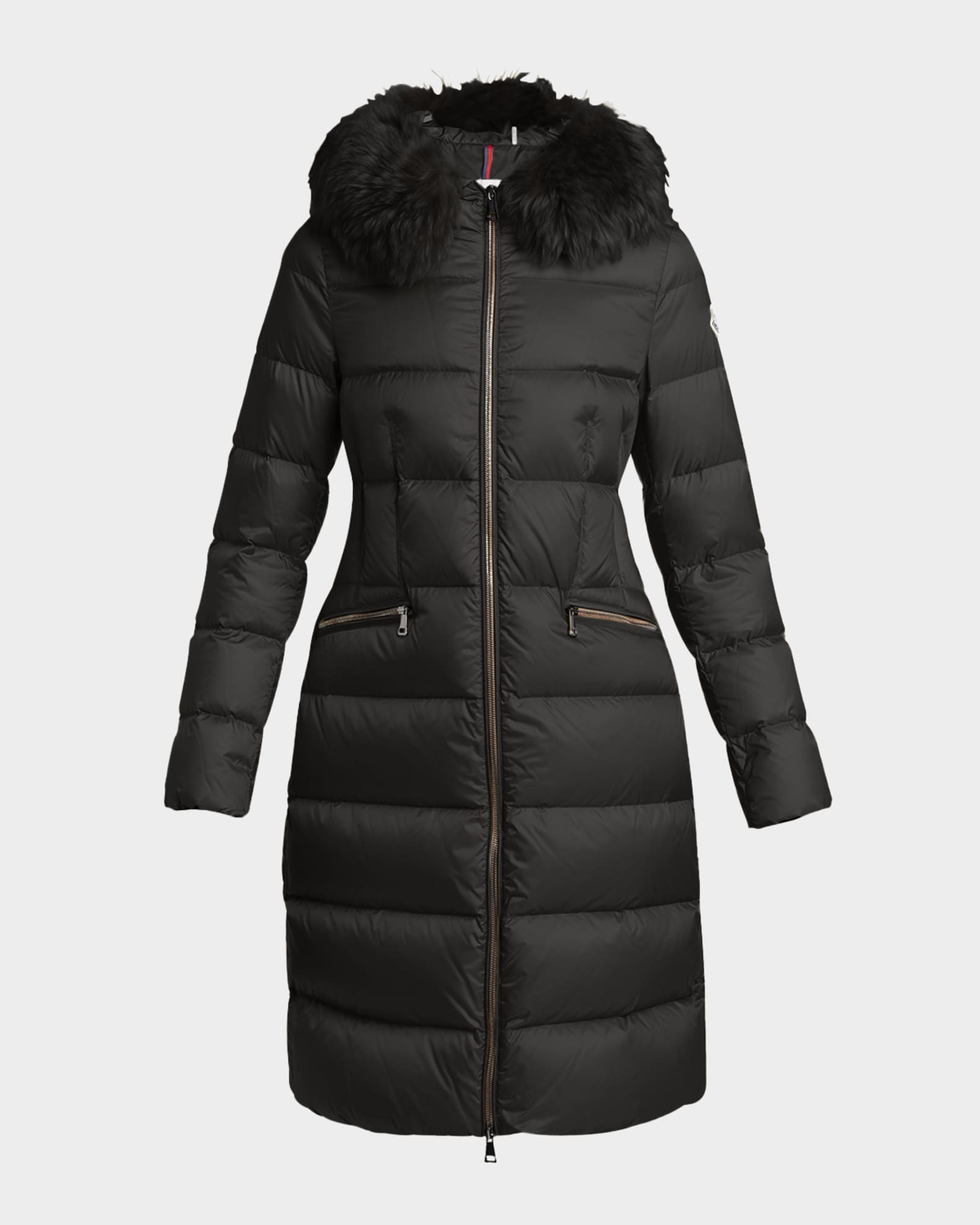 Boedic Long Down Coat with Detachable Shearling Trim | Neiman Marcus