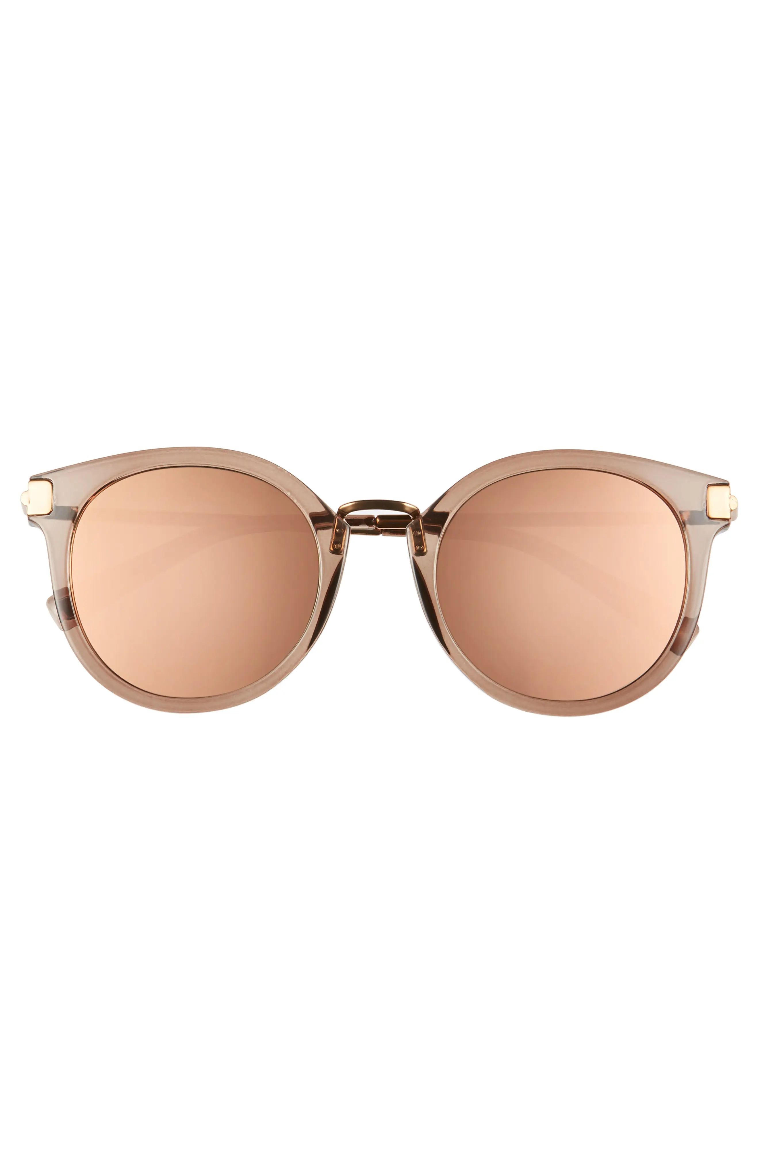 Le Specs Last Dance 51mm Mirrored Round Sunglasses | Nordstrom