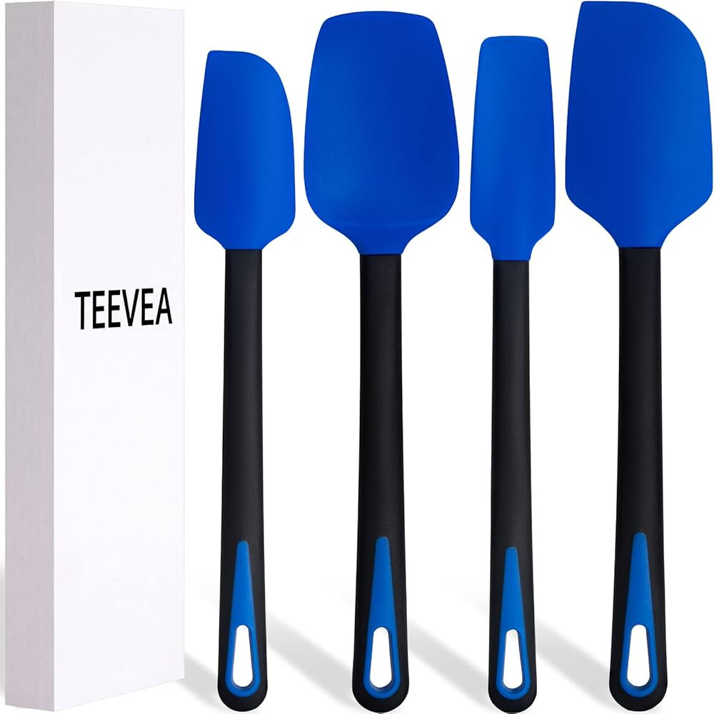 TEEVEA Silicone Spatula Set,Spatulas Silicone Heat Resistant,Large Non Stick Cookware Silicone Ru... | Amazon (US)