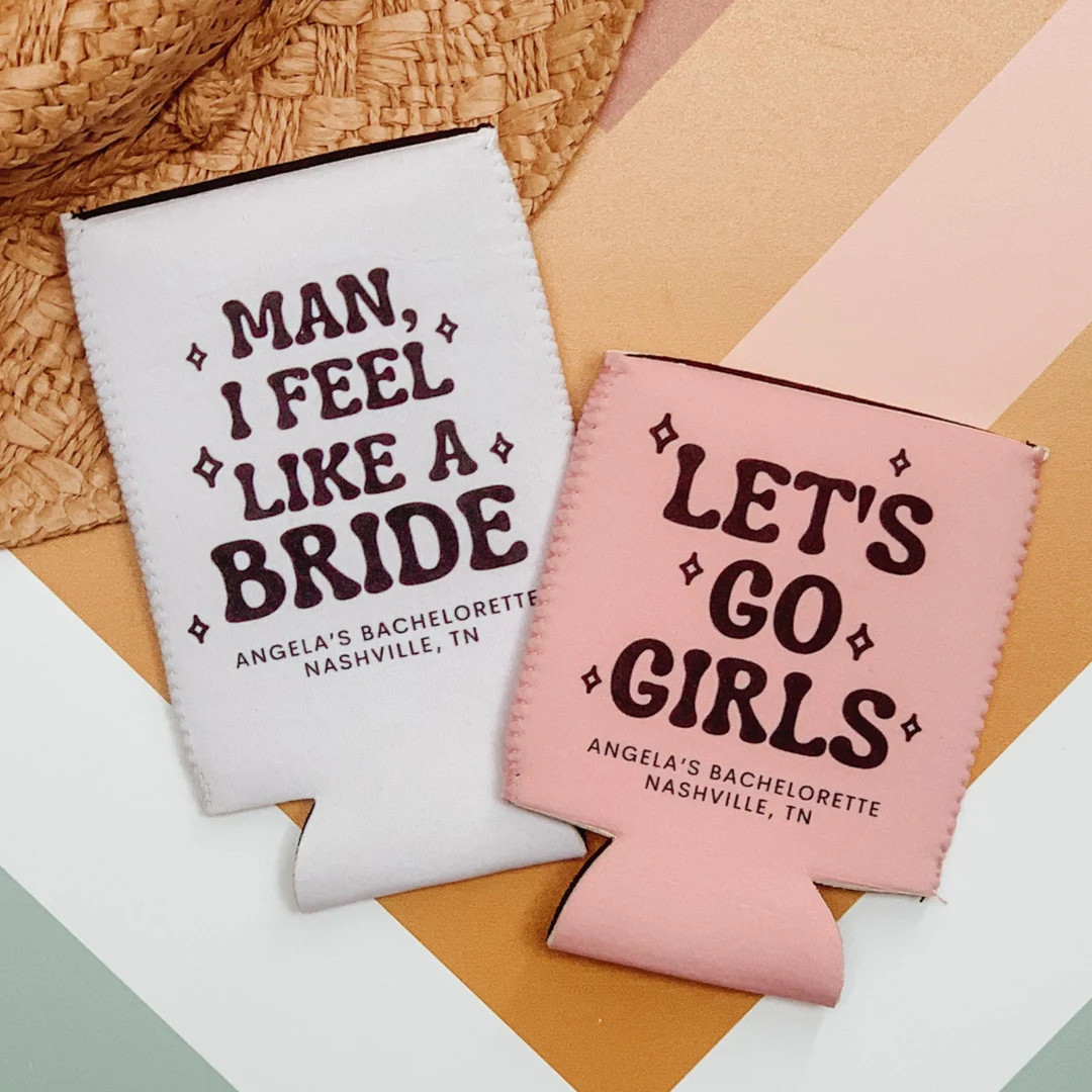 Personalized Lets go girls Can Cooler, One Last Disco, Retro Bachelorette, Disco Ball, Custom Can... | Etsy (US)