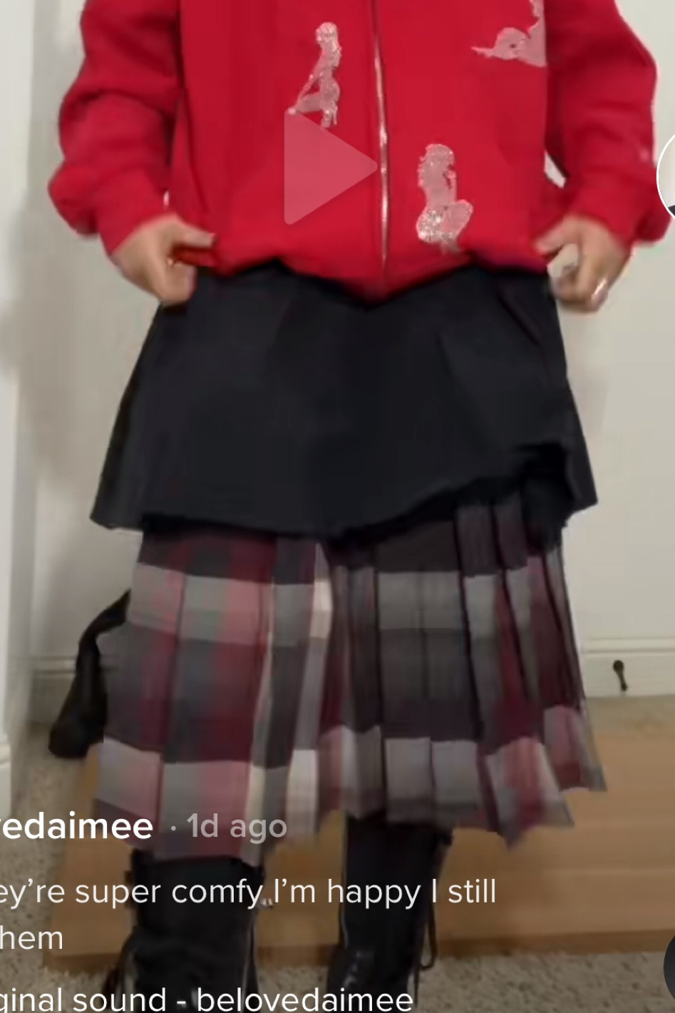 Hoodie is Named Collective on IG, below is the skirt! 
