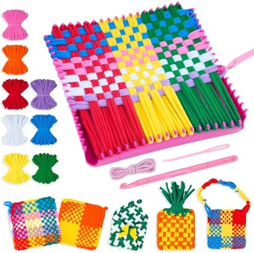 PREBOX Weaving Loom Kit Toys for Kids and Adults, Potholder Loops Crafts for Girls Ages 6 7 8 9 1... | Amazon (US)
