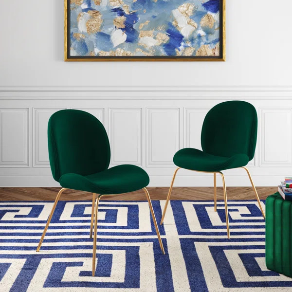 Velvet Upholstered Side Chair (Set of 2) | Wayfair North America