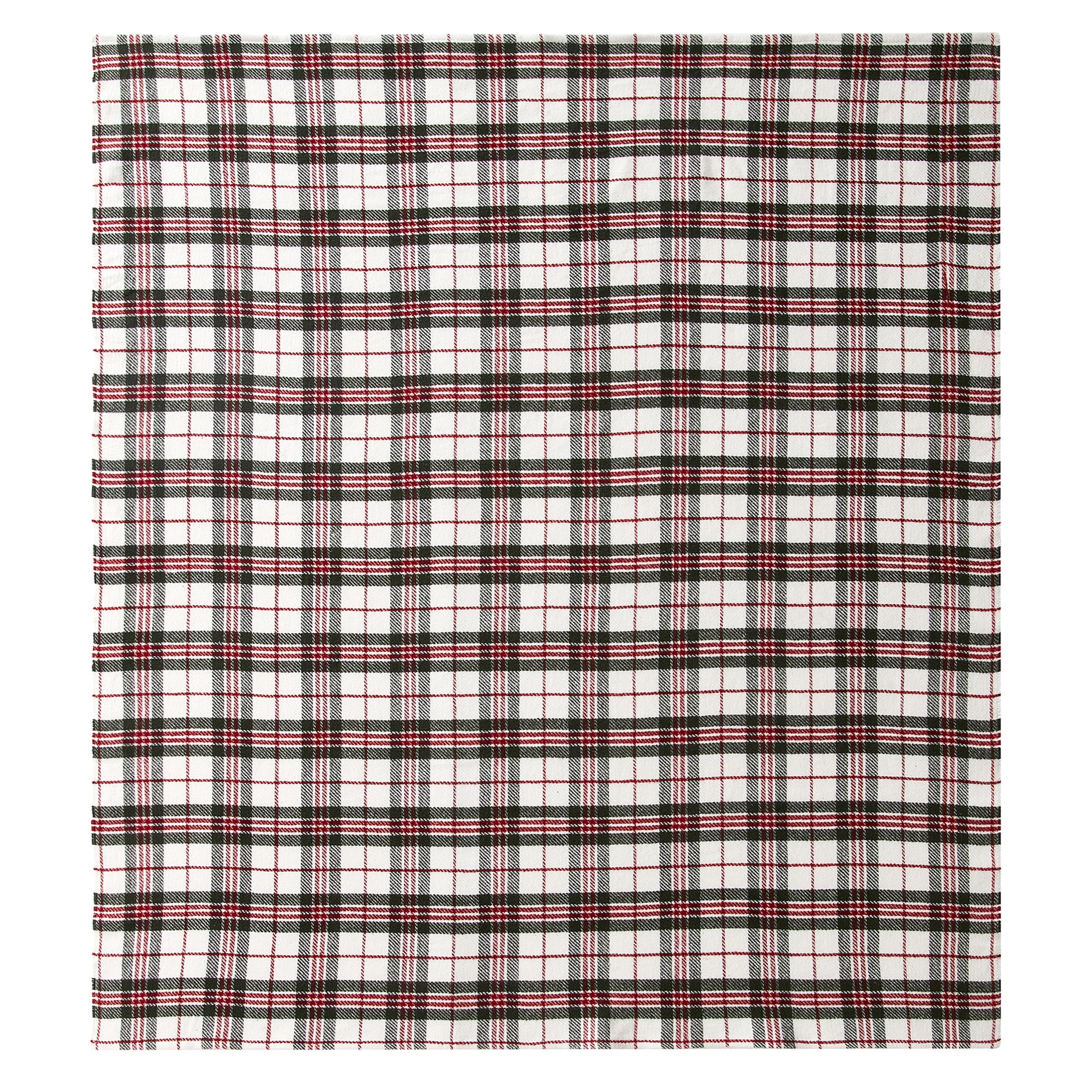 My Texas House Clara Faux Mohair Plaid Throw, Coconut Milk, 50" x 60" - Walmart.com | Walmart (US)