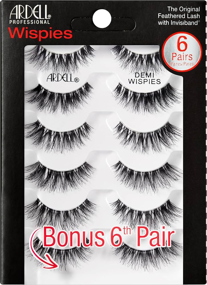 Ardell False Eyelashes Demi Wispies Black, 1 pack (6 pairs per pack) | Amazon (US)