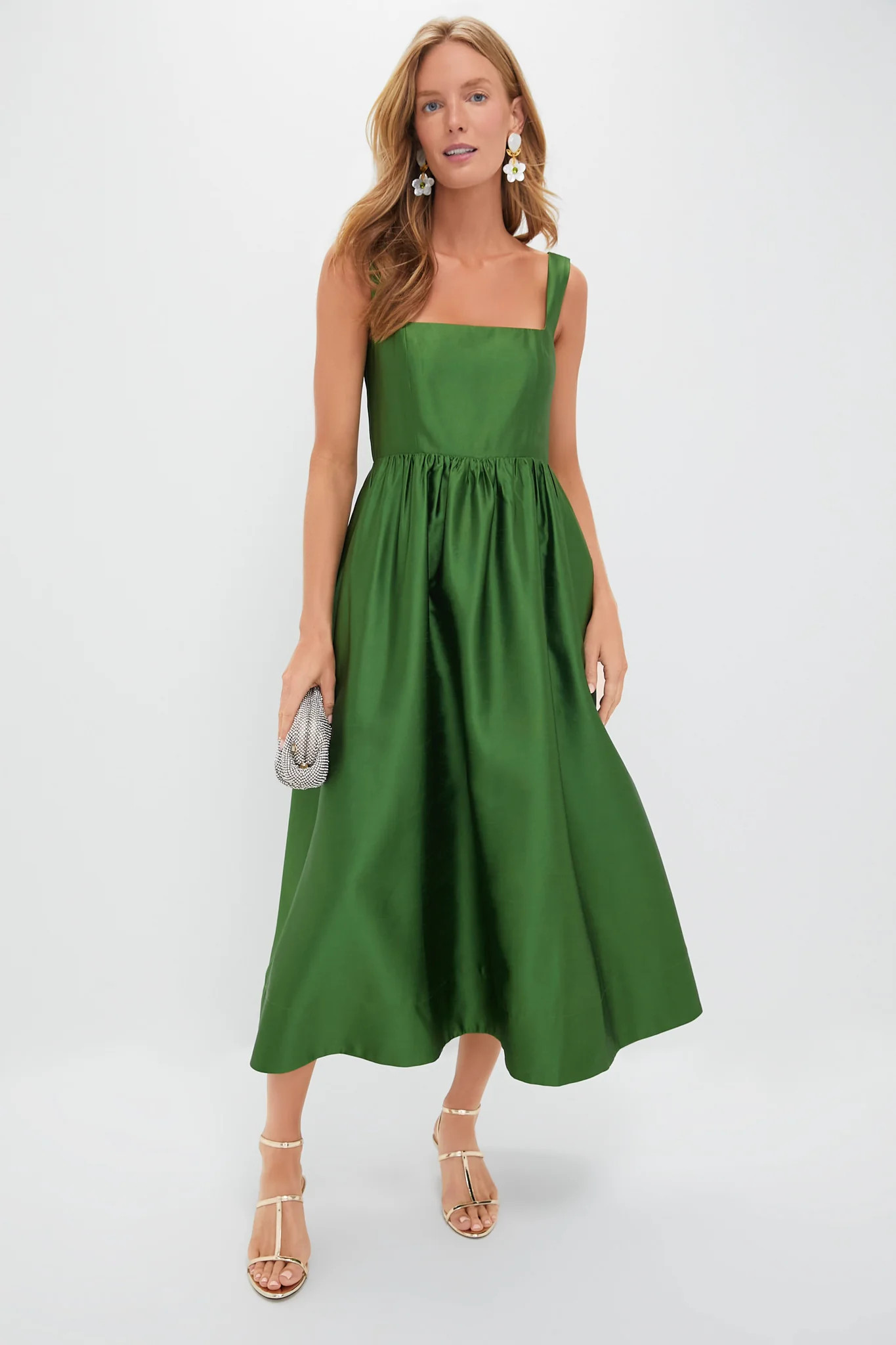 Green Dupioni Esme Dress | Tuckernuck (US)