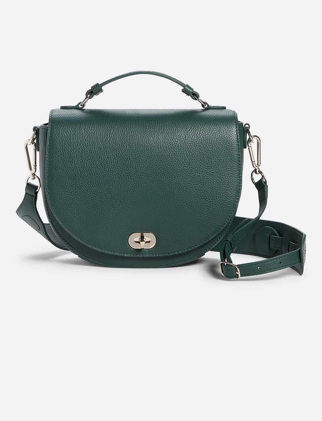 Leather Round Saddle Bag | Draper James (US)