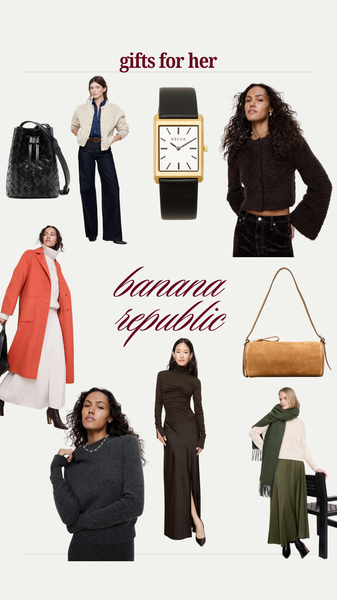Gifts for her. Banana Republic 

 #LTKGiftGuide #LTKHoliday #LTKmorningroutine