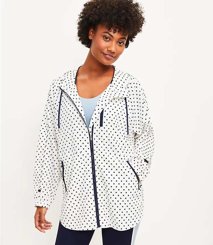 Lou & Grey Polka Dot Windbreaker Jacket | LOFT