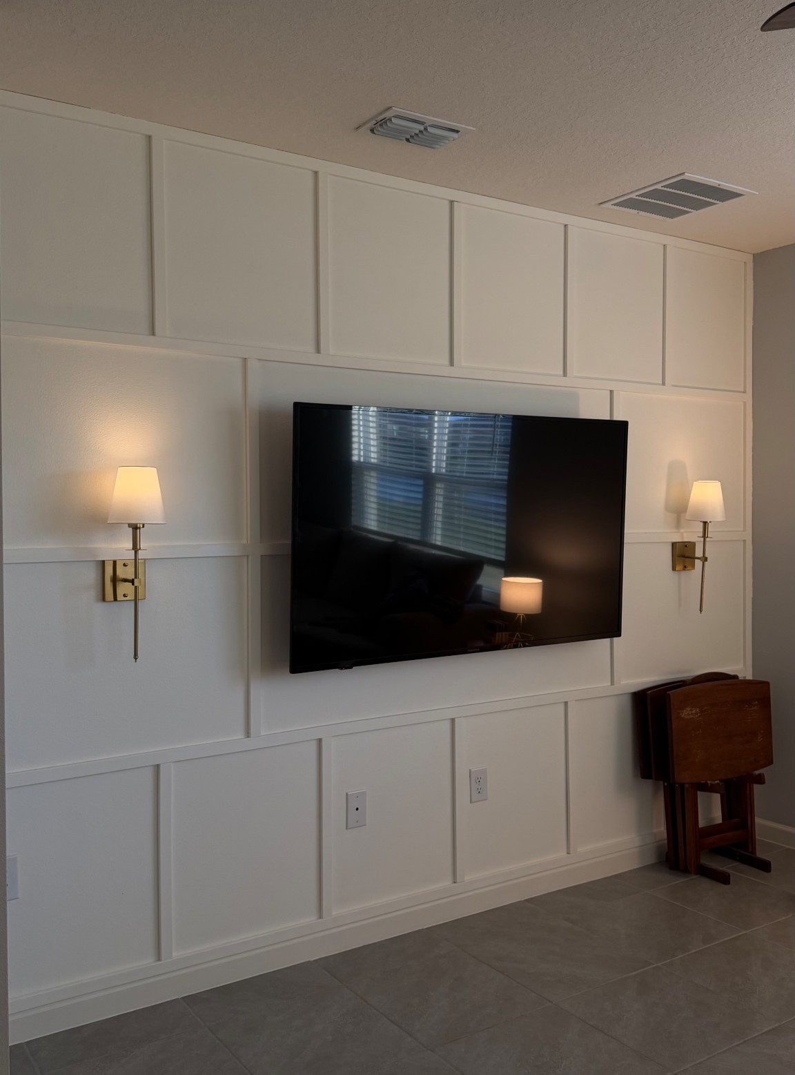 sconce lights for our tv accent wall 💡✨

#LTKHome