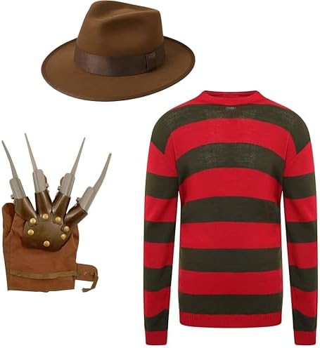 Loxdonz Kids Unisex Girls Boys Halloween Fancy Dress Knitted Jumper Sweater Hat & Glove Set | Amazon (US)