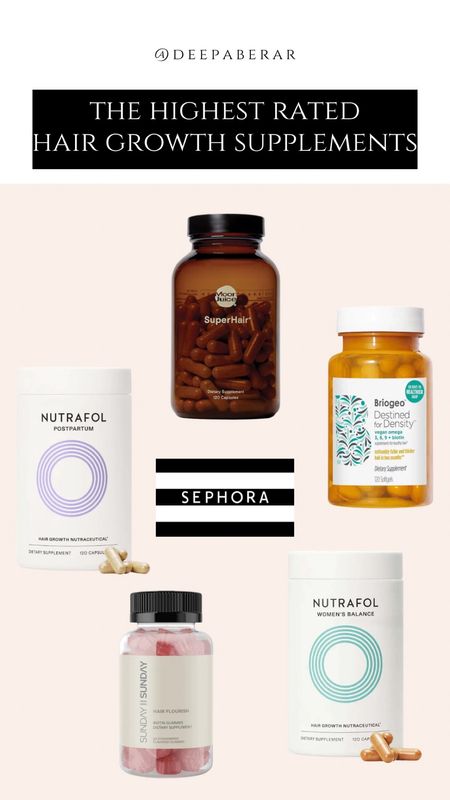 The highest rated hair growth supplements at Sephora 

#LTKBeautySale #LTKbeauty