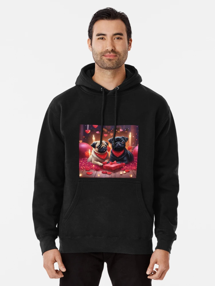 Valentine Pugs Pullover Hoodie | Redbubble (US)