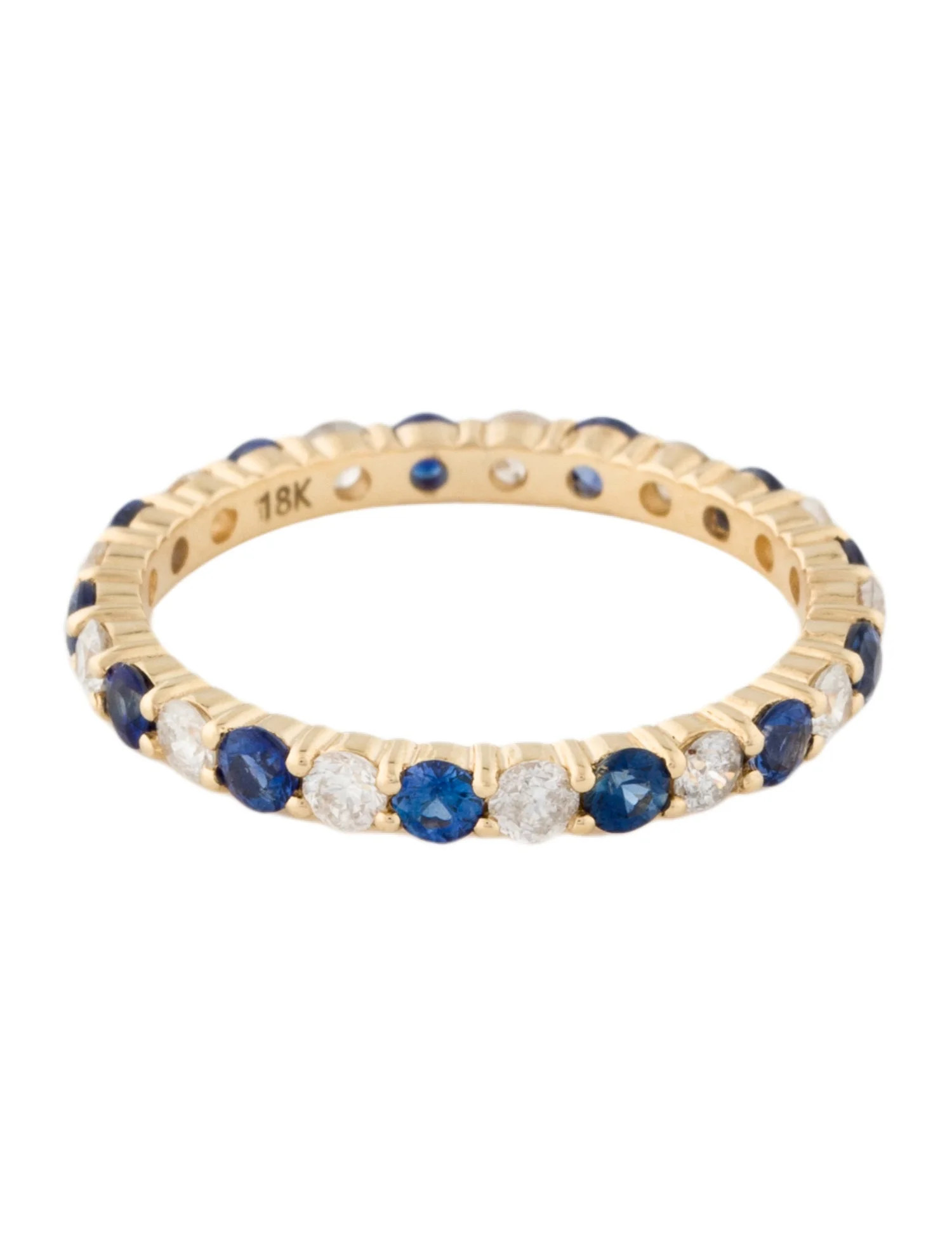 18K Sapphire & Diamond Eternity Band | The RealReal