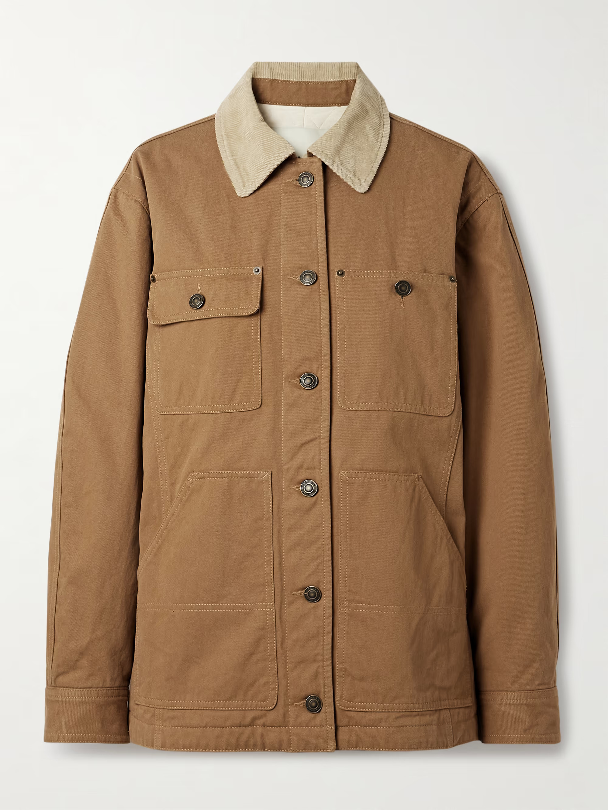Ninon corduroy-trimmed cotton-twill jacket | NET-A-PORTER (US)