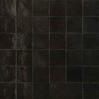 Marazzi Zellige Carbone 4 in. x 4 in. Glazed Ceramic Wall Tile (5.81 sq. ft. / Case) ZL12441P | The Home Depot