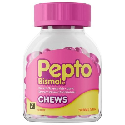 Pepto-Bismol Chewable Tablets, Upset Stomach Relief, 24 Count | Target