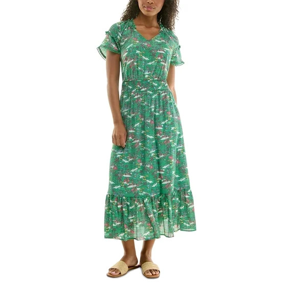Nanette Lepore Women's Maxi Slub Dress With Bottom Fringe, Sizes XS-XXXL | Walmart (US)