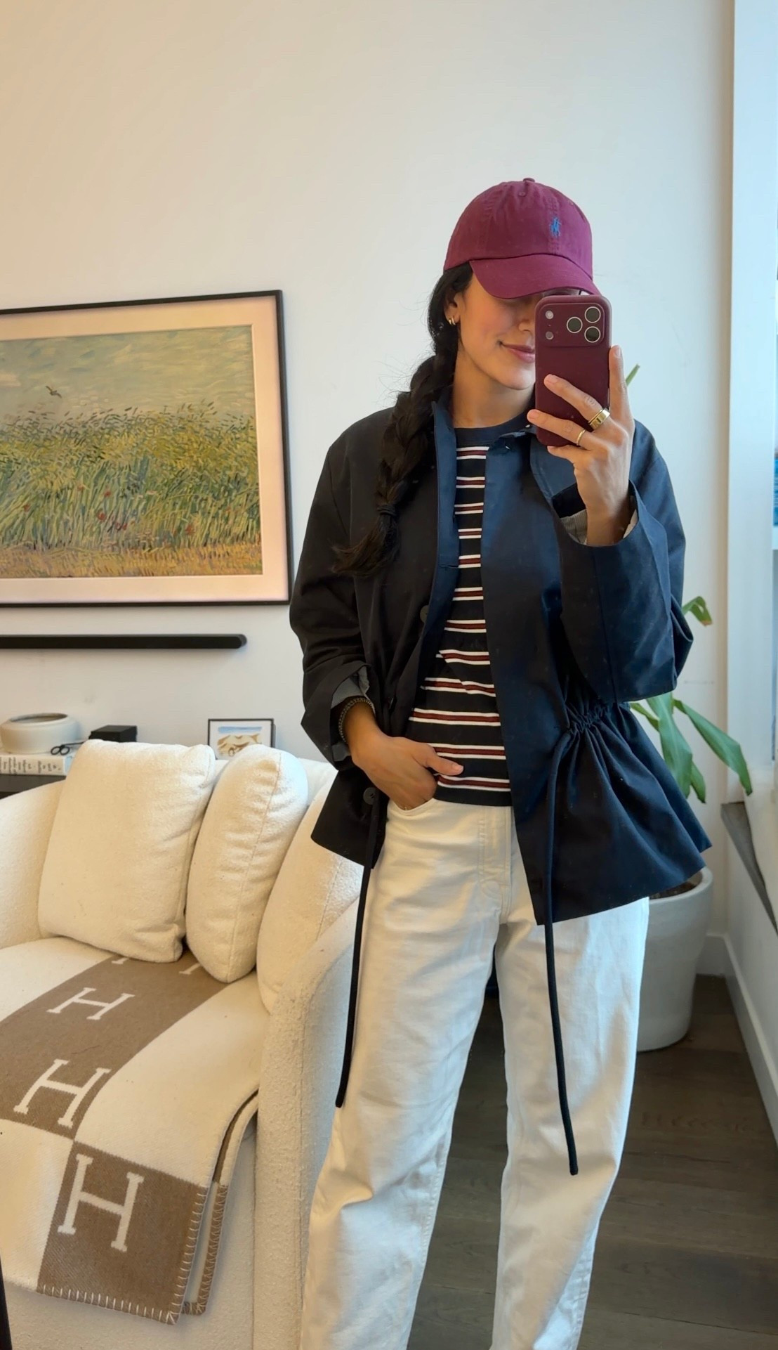 What I wore for a park play date. Wearing a size small shirt and jacket. The jeans are TTS. My jacket is from @Zara BELTED PARKA
NAVY BLUE 0/7522/057/401/02