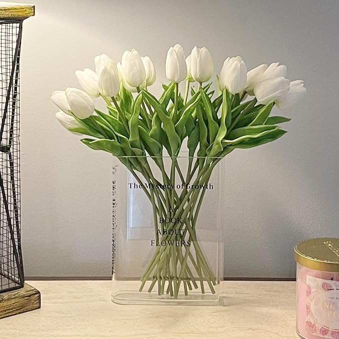 Puransen Book Vase for Flowers Aesthetic Room Decor, Artistic and Cultural Flavor Decorative Acry... | Amazon (US)