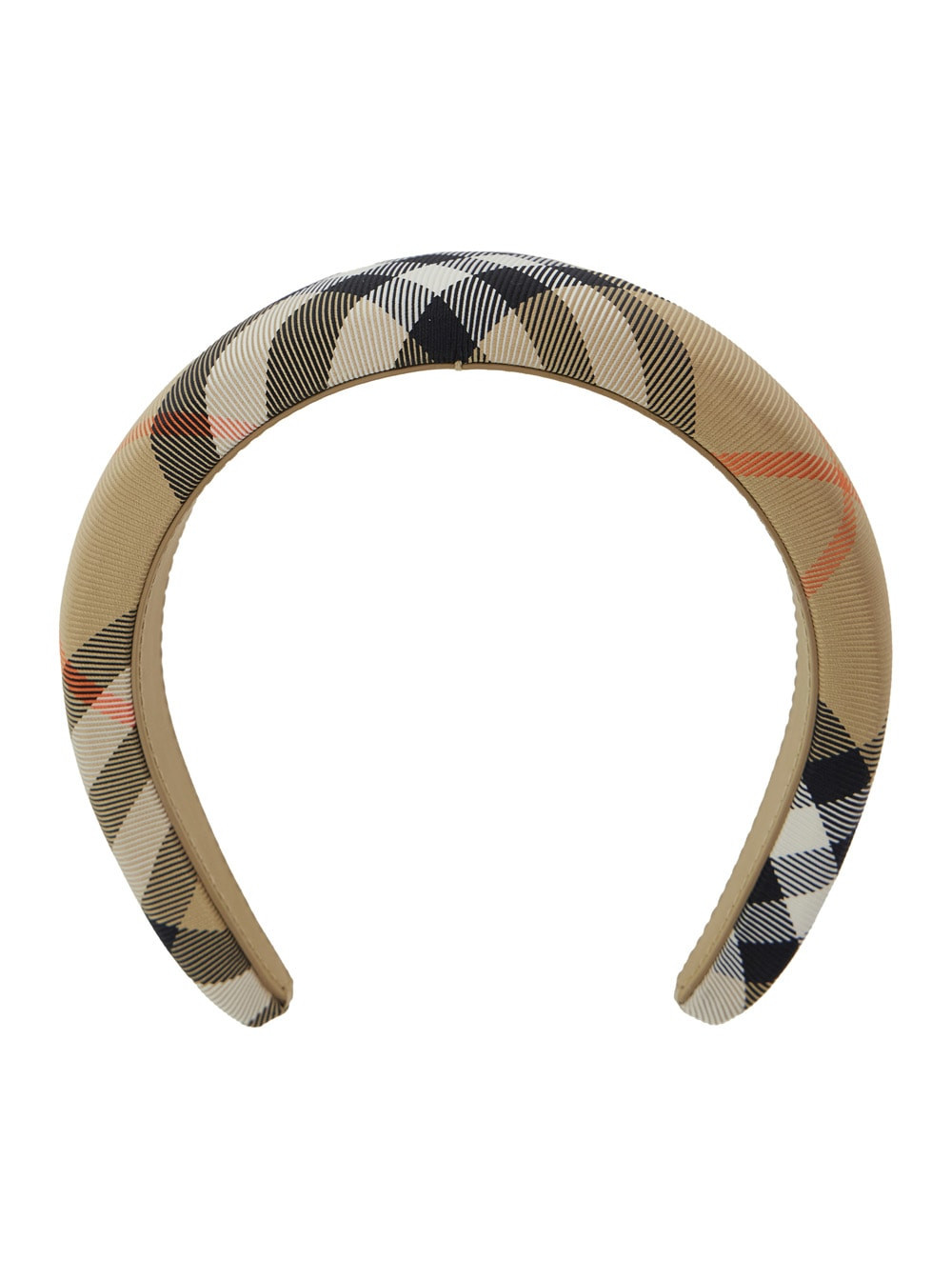 Burberry Beige Headband With All-over Check Motif In Tech Fabric Girl | Italist.com US