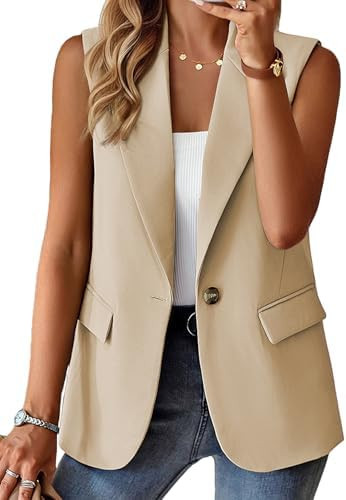 Mina Self 2025 Winter Women's Sleeveless Vest Blazer - Fully Lined Warm Fashion Casual Work Offic... | Amazon (US)