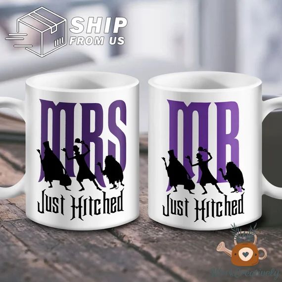 Mrs and Mr Just Hitched Couple Mug Set Haunted Mansion Mug | Etsy | Etsy (CAD)