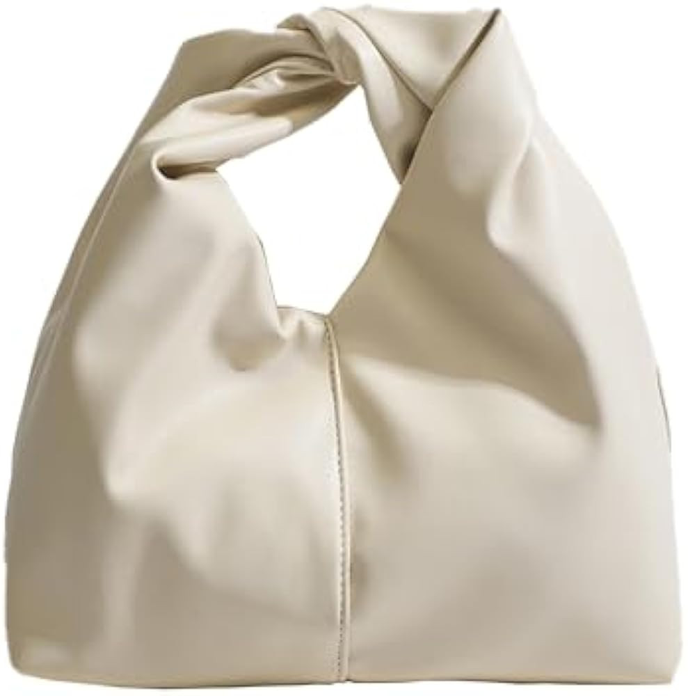 Women's Twist Top Magnetic Closure Ruched Cloud Handbag Soft Leather Y2K Hobo Evening Bags for Sh... | Amazon (US)