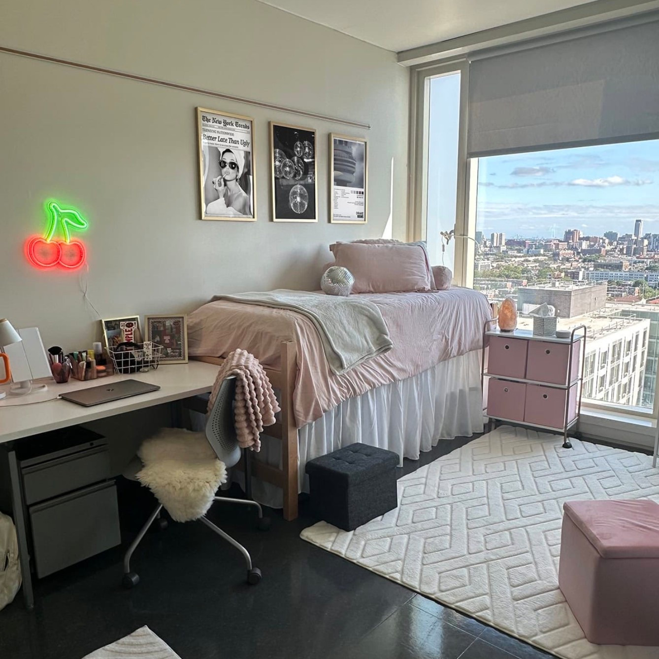 Our daughter’s dorm room in pink with disco balls at Temple Morgan Hall North

#LTKmomlife #LTKHome #LTKSaleAlert