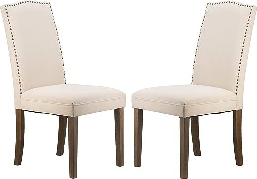 A&B Home Furniture Dining Chairs Urban Style with Nailhead Trim for Dining Room Kitchen Living Ro... | Amazon (US)