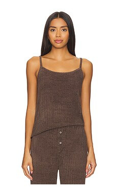 Barefoot Dreams CozyChic Ultra Light Ribbed Tank in Java from Revolve.com | Revolve Clothing (Global)
