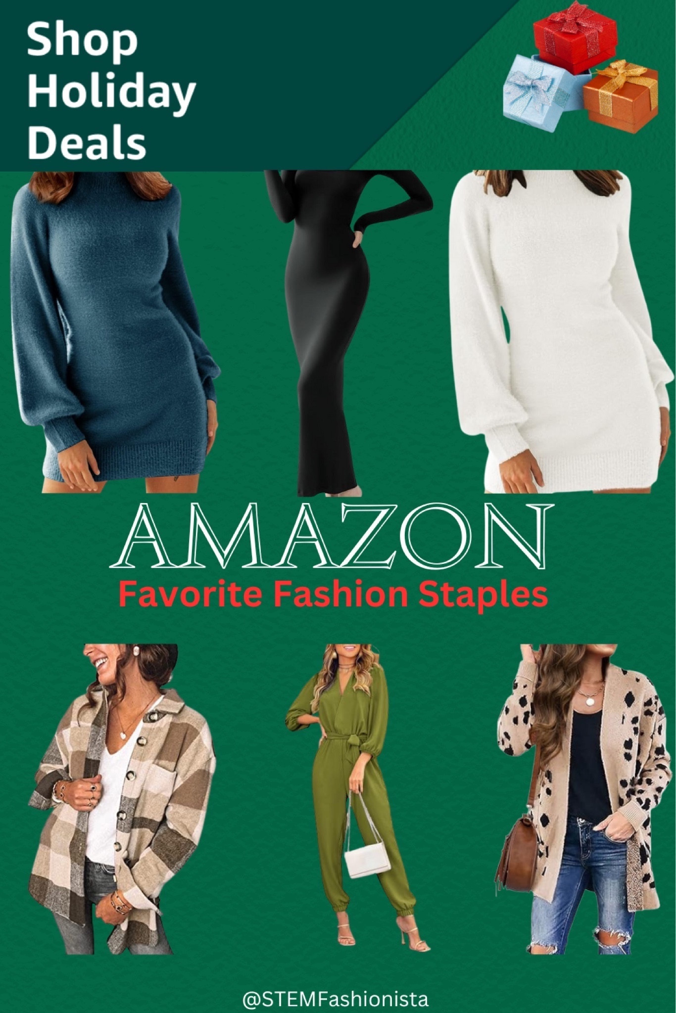 Jump into the holiday spirit with these Amazon steals! From sweater dresses to jumpsuits, your fashion game will be lit 🔥🎄 Snag them quick, 'cause these deals are sizzlin' hot! ⏰💋

#holidaydress #christmassweater #christmasoutfit

#LTKHoliday #LTKstyletip #LTKsalealert