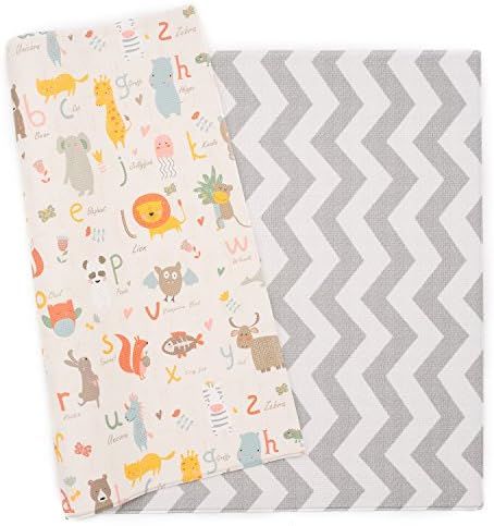 Baby Care Play Mat - Haute Collection (Large, Zig Zag - Grey) - Non-Toxic Foam Baby mats for Tummy t | Amazon (US)