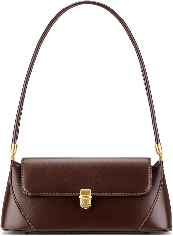 Shoulder Bag for Women Vintage Purse Fashion Classic Vegan Leather Clutch Tote Retro Handbag with... | Amazon (US)