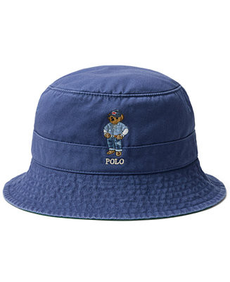Men's Polo Bear Twill Bucket Hat | Macy's