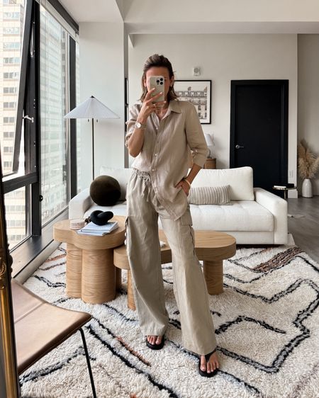 I’m always here for an all linen outfit! These cargo pants with elastic waist are super versatile and comfortable- XS on top and bottom. Easy to travel and pair with other pieces. @gap #ad #howyouwearyourgap


#LTKStyleTip #LTKTravel