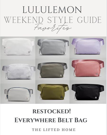 The most wanted it bag: Lululemon’s Everywhere Belt Bag

All new styles and colors for spring! Grab one before they sell out!

#LTKunder50 #LTKstyletip #LTKitbag