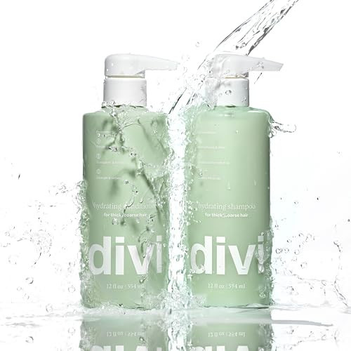 divi Hydrating Shampoo and Conditioner Set, 2 x 12 oz - Moisturizing and Nourishing Hair Care Duo for Thicker Hair Types - Promotes Scalp Health and Hair Strength - Vegan and Cruelty-Free | Amazon (US)