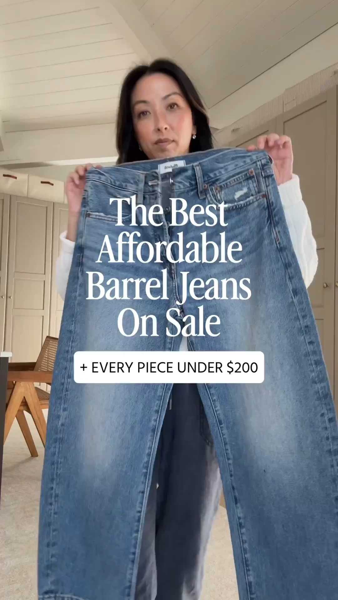 The best affordable barrels on sale! Petite length is great! Love the slight barrel. 

Quince sweater small
Madewell jeans petite 25
Everlane tank xs
J.crew loafers 5
Quince suede tote 
Electric pick earrings
Quince glasses

#LTKOver40 #LTKSaleAlert #LTKPetite